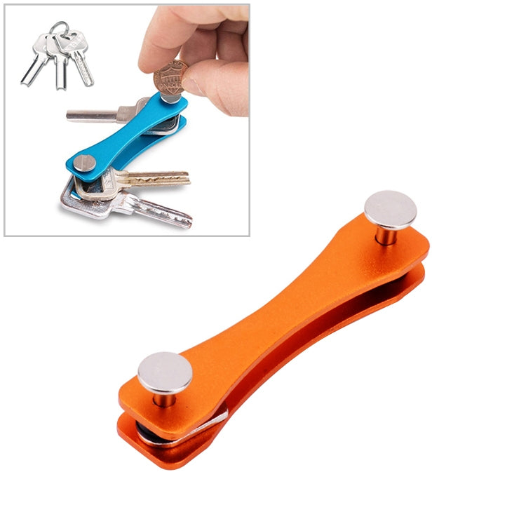Portable Metal Key Storage Clip, (Black), (Orange), (Pink), (Green), (Grey), (Red) – Aluminum Alloy (Orange) Orange