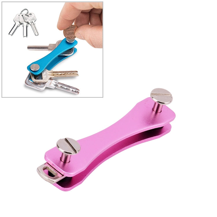 Portable Metal Key Storage Clip, (Black), (Orange), (Pink), (Green), (Grey), (Red) – Aluminum Alloy (Pink) Pink