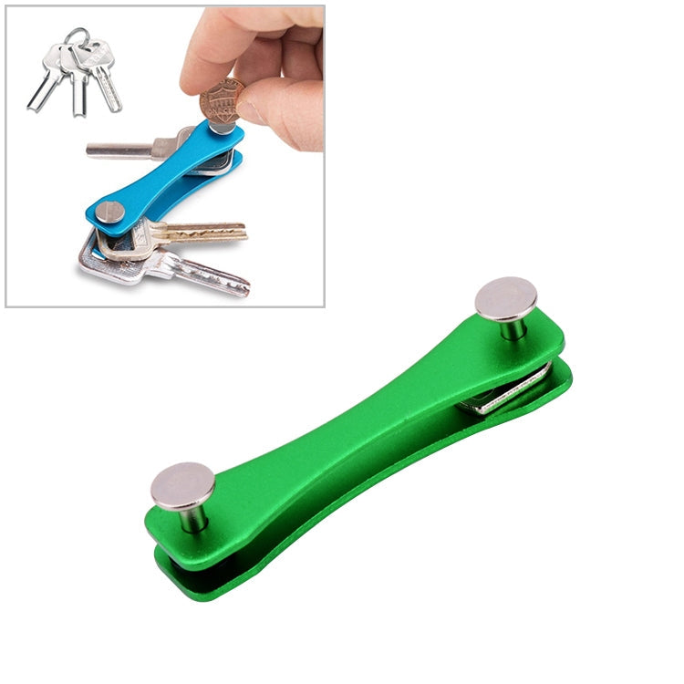 Portable Metal Key Storage Clip, (Black), (Orange), (Pink), (Green), (Grey), (Red) – Aluminum Alloy (Green) Green