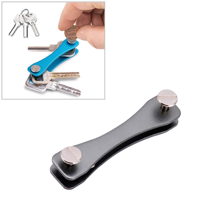 Portable Metal Key Storage Clip, (Black), (Orange), (Pink), (Green), (Grey), (Red) – Aluminum Alloy (Grey) Grey