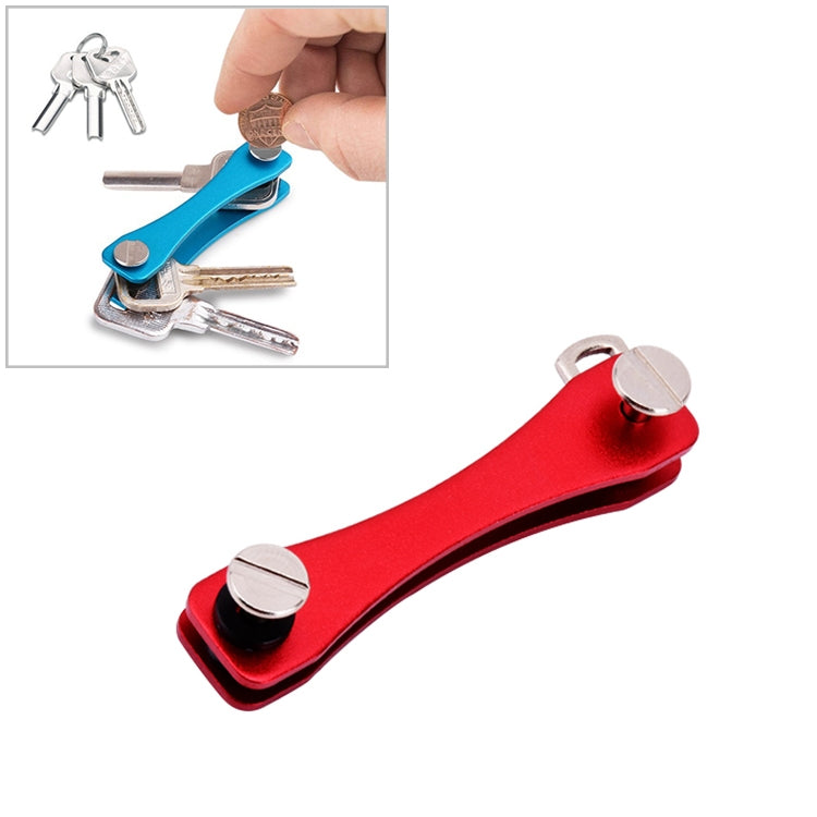 Portable Metal Key Storage Clip, (Black), (Orange), (Pink), (Green), (Grey), (Red) – Aluminum Alloy (Red) Red