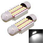 2 PCS Festoon 36mm 2W 160LM White Light 16 LED SMD 4014 Error Free License Plate Lights Car Light Bulb, 36mm 36mm