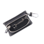 Universal Leather Carbon Fiber Texture Waist Hanging Zipper Wallets Key Holder Bag (No Include Key), Carbon Fiber Texture