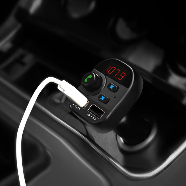 805E Dual USB Charging Bluetooth FM Transmitter MP3 Music Player Car Kit, Support Hands-Free Call & Read TF Card / U Disk Music, 805E