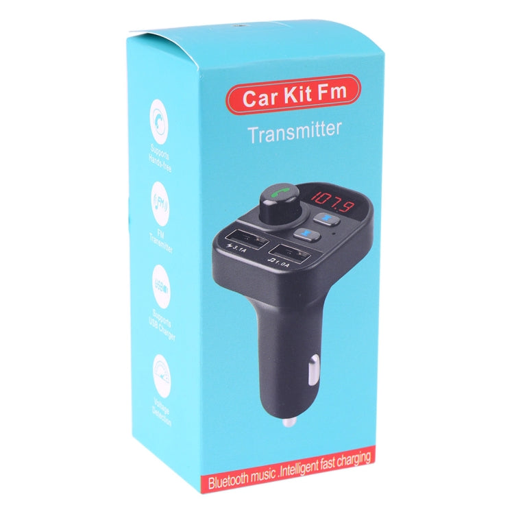 805E Dual USB Charging Bluetooth FM Transmitter MP3 Music Player Car Kit, Support Hands-Free Call & Read TF Card / U Disk Music, 805E