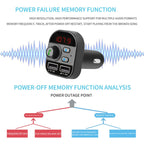 805E Dual USB Charging Bluetooth FM Transmitter MP3 Music Player Car Kit, Support Hands-Free Call & Read TF Card / U Disk Music, 805E