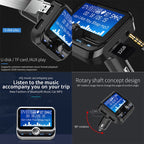 BC32 Dual USB Charging Bluetooth Hand-free Car Charger FM Transmitter MP3 Music Player Car Kit, Support Hands-Free Call & Micro SD Recording & Voltage Detection, BC32