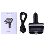 BC32 Dual USB Charging Bluetooth Hand-free Car Charger FM Transmitter MP3 Music Player Car Kit, Support Hands-Free Call & Micro SD Recording & Voltage Detection, BC32