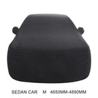 Anti-Dust Anti-UV Heat-insulating Elastic Force Cotton Car Cover for Sedan Car, Size: M, 4.65m~4.89m, Size: M, 4.65m~4.89m – Wear-resistant