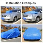 Anti-Dust Anti-UV Heat-insulating Elastic Force Cotton Car Cover for Sedan Car, Size: M, 4.65m~4.89m, Size: M, 4.65m~4.89m – Wear-resistant