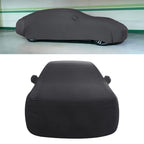 Anti-Dust Anti-UV Heat-insulating Elastic Force Cotton Car Cover for Business Car, Size: 4.8m~5.15m, Size: 4.8m~5.15m Size: 4.8m~5.15m Black