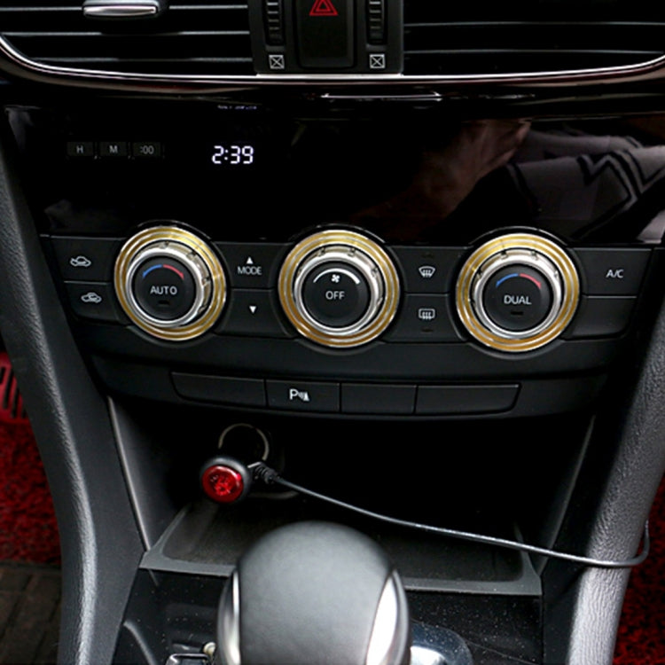 3 PCS Car Aluminum Air Conditioner Knob Case For ATENZA – Durable Build, Easy to Use, For ATENZA(Silver), For ATENZA(Gold), For ATENZA(Blue), For ATENZA(Red) For ATENZA(Gold) Gold