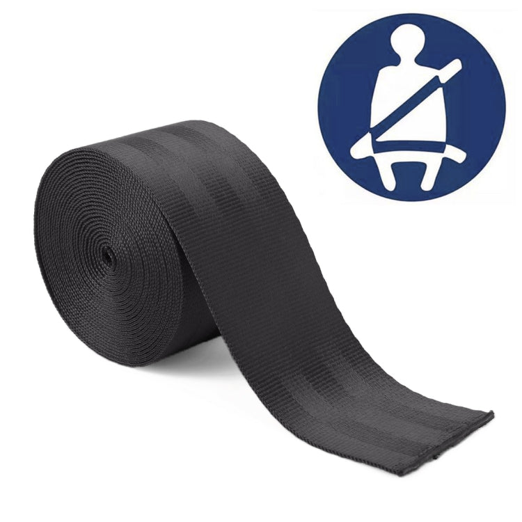 Car Modified Polyester Seat Belt Harness Racing Safety Seat Belt, Length: 3.6m – Durable Build, Easy to Use Black