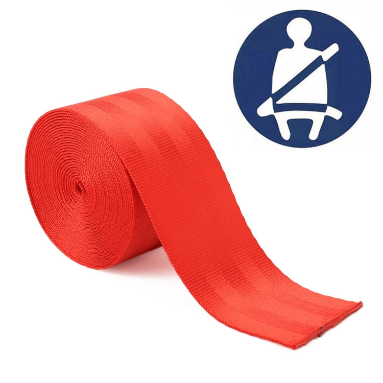 Car Modified Polyester Seat Belt Harness Racing Safety Seat Belt, Length: 3.6m – Durable Build, Easy to Use Red