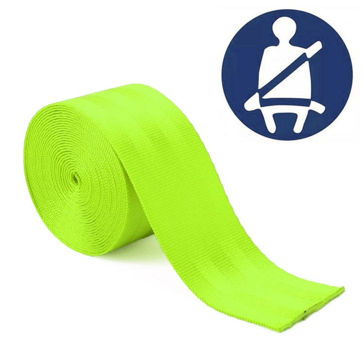 Car Modified Polyester Seat Belt Harness Racing Safety Seat Belt, Length: 3.6m – Durable Build, Easy to Use Fluorescent Green