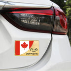 Universal Car Canada Flag Rectangle Shape VIP Metal Decorative Sticker, Canada Flag (Gold) Canada Flag (Gold) Gold