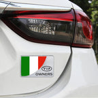 Universal Car Italy Flag Rectangle Shape VIP Metal Decorative Sticker, Italy Flag (Silver) – Durable Build, Easy to Use Italy Flag (Silver) Silver