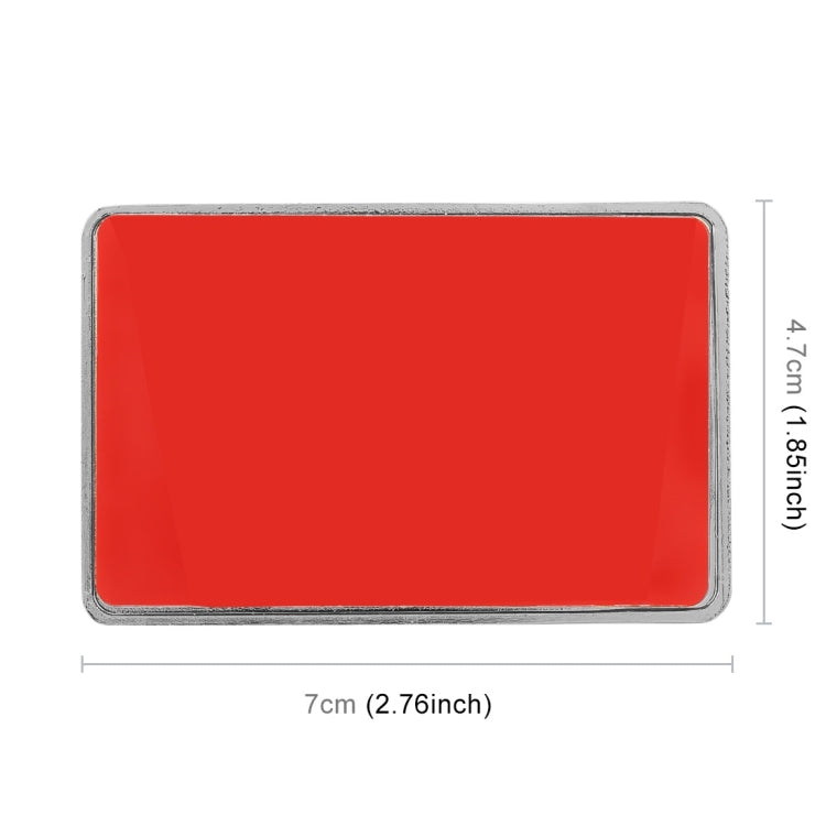 Universal Car Italy Flag Rectangle Shape VIP Metal Decorative Sticker, Italy Flag (Silver) – Durable Build, Easy to Use