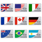 Universal Car Italy Flag Rectangle Shape VIP Metal Decorative Sticker, Italy Flag (Silver) – Durable Build, Easy to Use