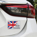 Universal Car UK Flag Rectangle Shape VIP Metal Decorative Sticker, UK Flag (Silver) UK Flag (Silver) Silver