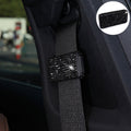 Car Seat Belts Crystal Clip Fixer Tightening Regulator, Crystal Black Crystal Black Black