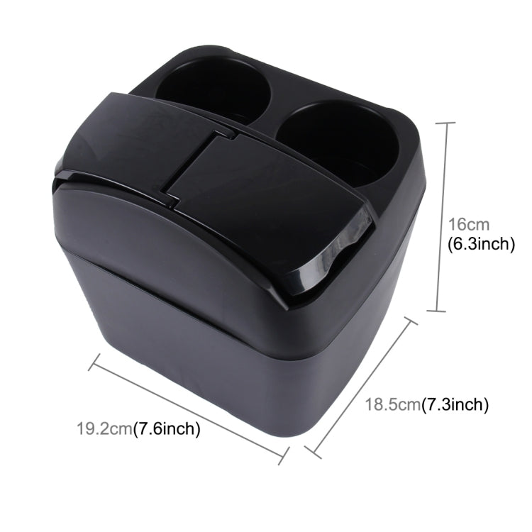SHUNWEI SD-1605 Multifunction 3 in 1 Car Cup Holder Drink Bottle Can Garbage Can Portable Vehicle Trash Can Bin Rubbish Bin Organizer, SD-1605 Black, SD-1605 Khaki – Durable Build, Easy to Use