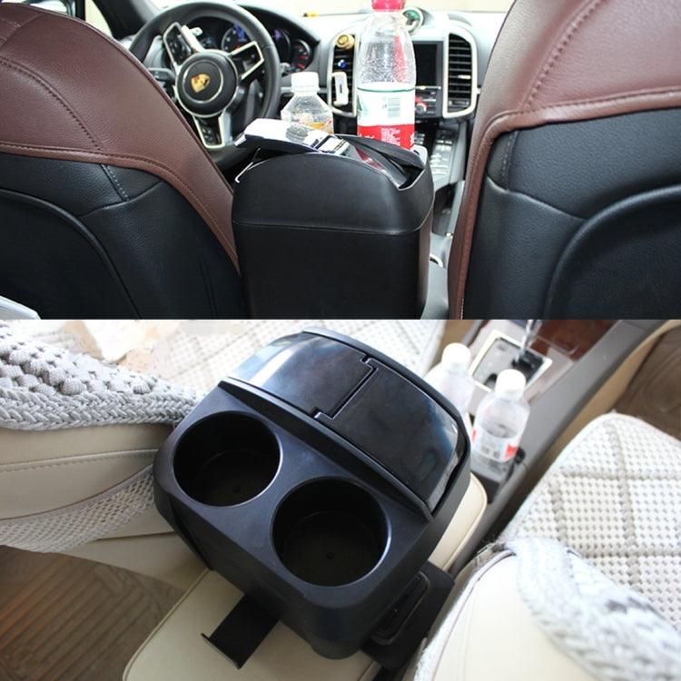 SHUNWEI SD-1605 Multifunction 3 in 1 Car Cup Holder Drink Bottle Can Garbage Can Portable Vehicle Trash Can Bin Rubbish Bin Organizer, SD-1605 Black, SD-1605 Khaki – Durable Build, Easy to Use