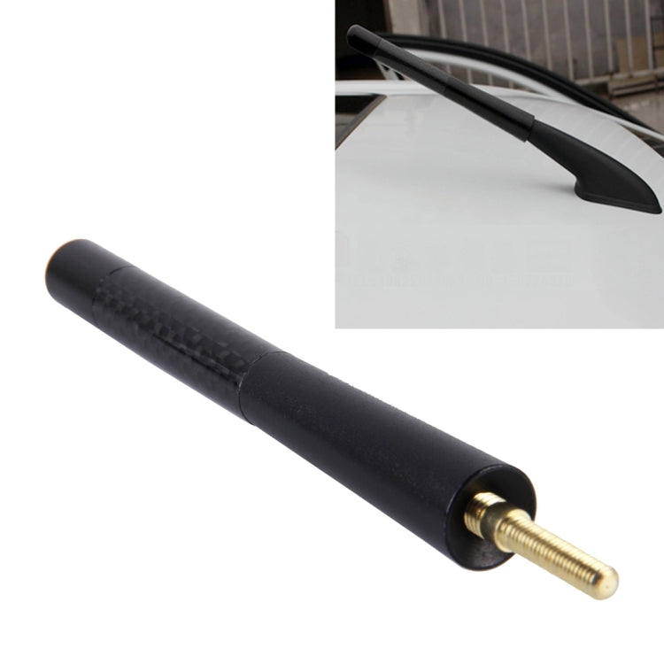 Carbon Fiber Aluminum Short Antenna Polished Universal Screws Base(Big Size), 12cm 12cm Black