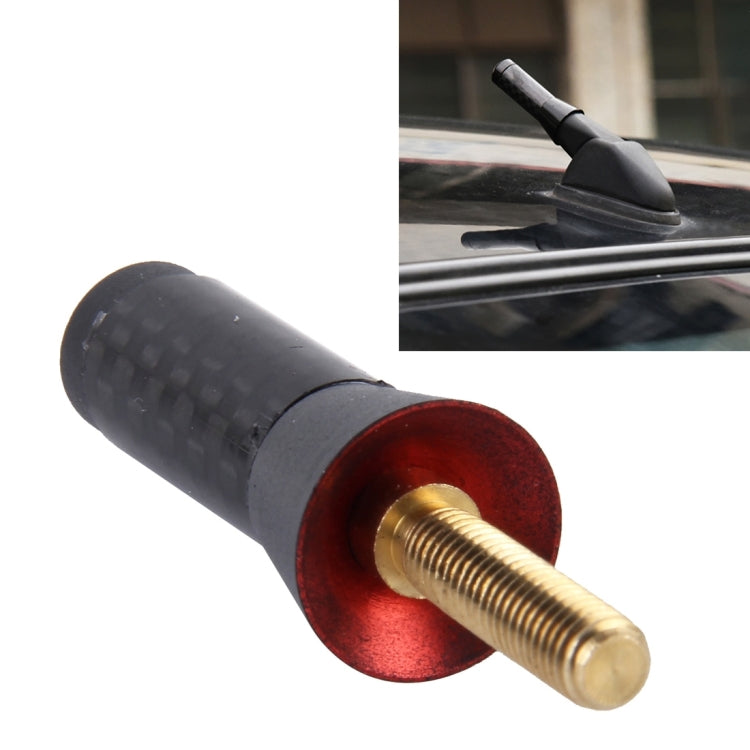 Carbon Fiber Aluminum Short Antenna Polished Universal Screws Base(Small Size), 3.4cm 3.4cm Black