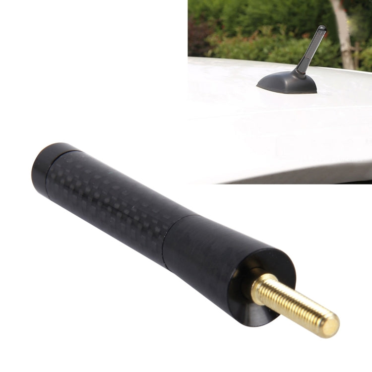 Carbon Fiber Aluminum Short Antenna Polished Universal Screws Base(Medium Size), 8cm 8cm Black