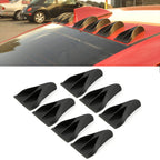 7 PCS Universal Car Eagle Claw Style Shark Fin Diffuser Vortex Generator Roof Spoiler, Carbon Fiber Carbon Fiber