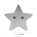 Star Pattern Car Metal Body Decorative Sticker, Star Pattern (Red), Star Pattern (Silver)