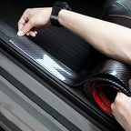 Universal Electroplate Carbon Fibre Car Door Threshold Decoration Strip Decorative Sticker, Size : 3CM x 2M, 3CM x 2M (Gold), 3CM x 2M (Red), 3CM x 2M (Silver)