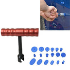 19 in 1 Auto Repair Body Tool Kit Paintless Dent Repair Hail Removal Small Red T Bar Slide Hammer Dent Repair Tool Kit, 19 in 1 Small Red T Bar 19 in 1 Small Red T Bar
