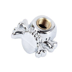 4 PCS Universal Skull Shape Gas Cap Mouthpiece Cover Gas Cap Tire Cap Car Motor Bicycle Tire Valve Caps, Skull Shape
