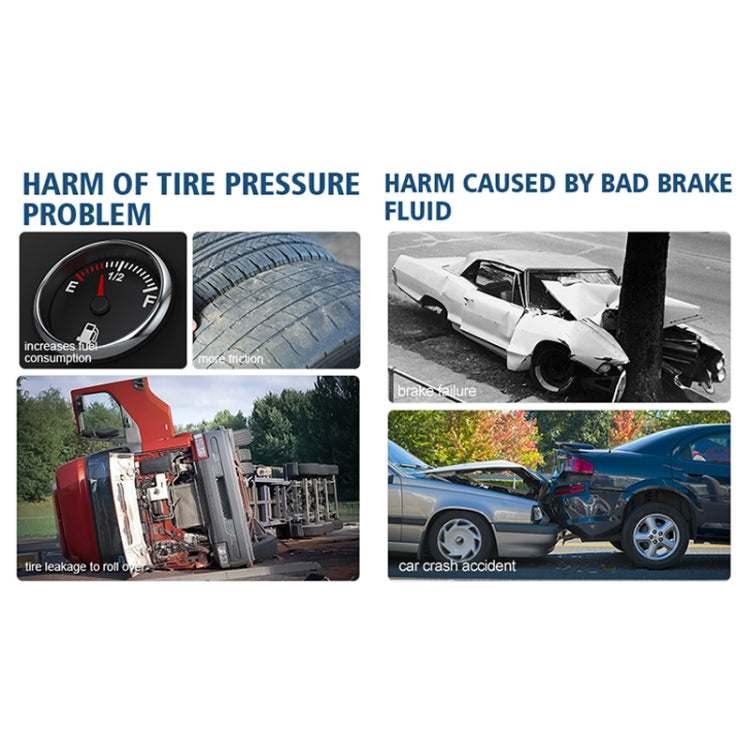 Car 2 in 1 Diagnostic Tool Brake Fluid Liquid Tire Pressure Tester, 2 in 1 Diagnostic Tool – Durable Build, Easy to Use