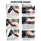 Car 2 in 1 Diagnostic Tool Brake Fluid Liquid Tire Pressure Tester, 2 in 1 Diagnostic Tool – Durable Build, Easy to Use