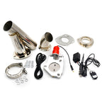 CNSPEED Stainless Steel Car Remote Control Electric Exhaust Valve Pipe Set, Size: 2.5 inch, Size: 2.5 inch Size: 2.5 inch
