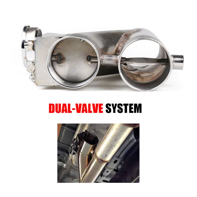CNSPEED Y Shape 2 In 1 Car Remote Control Electric Exhaust Valve Pipe, Size: 2.5 inch, Size: 2.5 inch