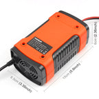 FOXSUR 12V 6A Intelligent Universal Battery Charger for Car Motorcycle, Length: 55cm, EU Plug, EU Plug (Red), EU Plug (Yellow)