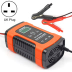 12V 6A Intelligent Universal Battery Charger for Car Motorcycle, Length: 55cm, UK Plug, UK Plug (Red), UK Plug (Yellow) UK Plug (Red) Red
