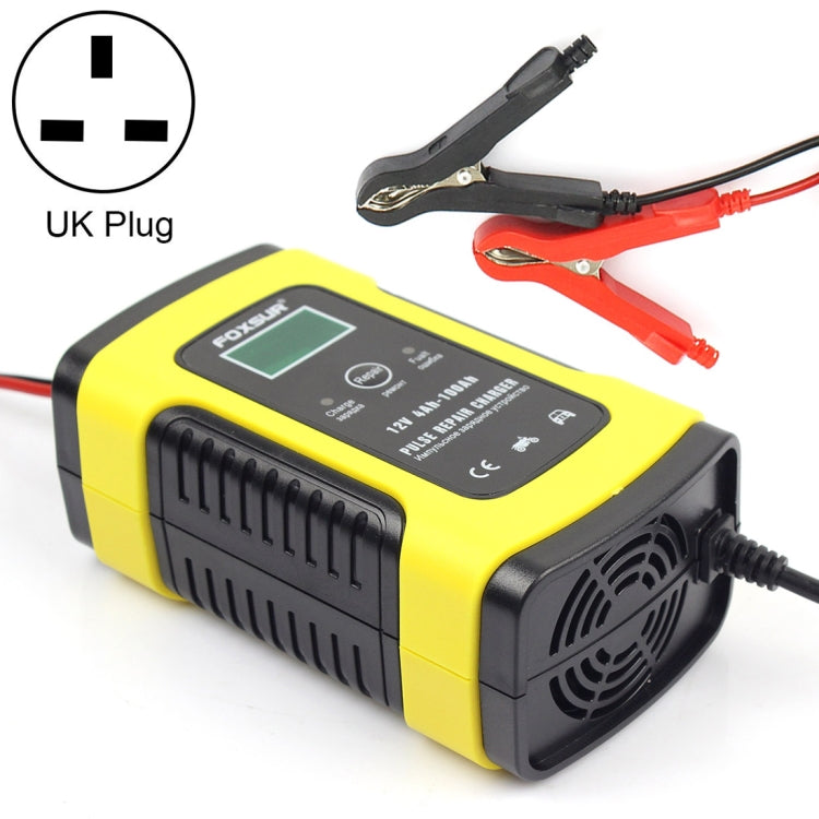 12V 6A Intelligent Universal Battery Charger for Car Motorcycle, Length: 55cm, UK Plug, UK Plug (Red), UK Plug (Yellow) – TPU UK Plug (Yellow) Yellow