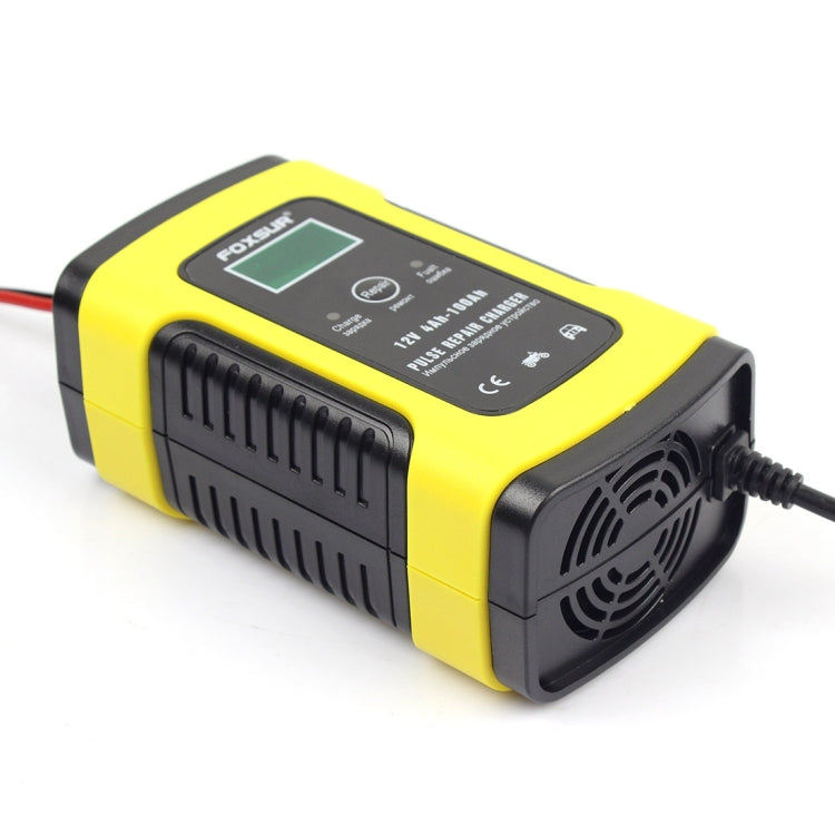 12V 6A Intelligent Universal Battery Charger for Car Motorcycle, Length: 55cm, UK Plug, UK Plug (Red), UK Plug (Yellow) – TPU