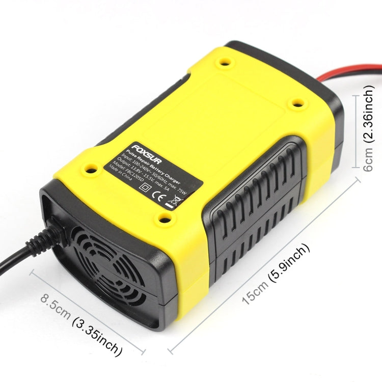12V 6A Intelligent Universal Battery Charger for Car Motorcycle, Length: 55cm, UK Plug, UK Plug (Red), UK Plug (Yellow) – TPU