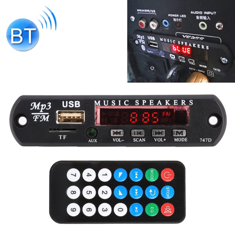Car 12V Audio Bluetooth MP3 Player Decoder Board FM Radio TF USB 3.5 mm AUX, without Recording, without Recording without Recording