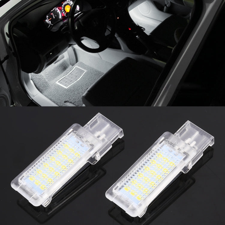 2 PCS DC12V / 1.5W / 6000K / 100LM Car Foot Nest Lights Footwell Lamp Seat Lamp 18LEDs SMD-3528 Lamps for Volkswagen, Car Foot Nest Lights Car Foot Nest Lights