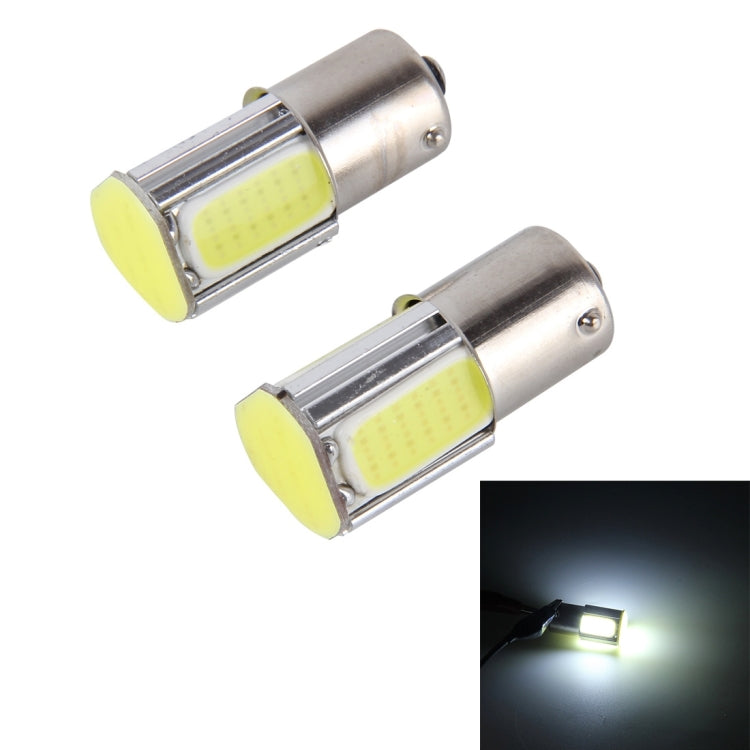 2 PCS 1156/BA15S 5W 6000K 350lm 4 COB LEDs Canbus Car Brake Light Tail Light Bulb, DC 12V, 1156 1156
