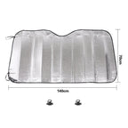 General Purpose Epe Car Sun Visor Before The File, Size: 140cm x 70cm, 140 x 70cm (Silver)