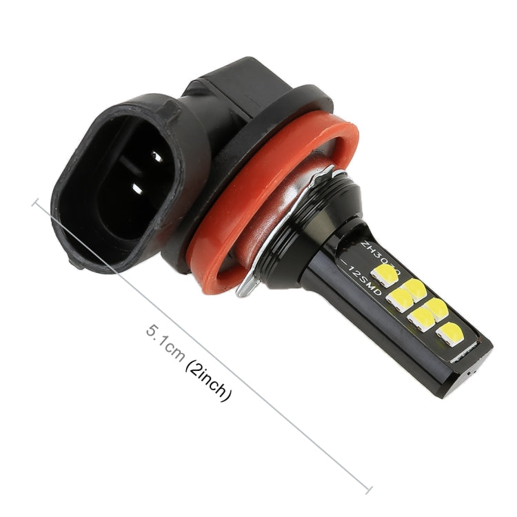 2 PCS H11 DC9-16V / 3.5W / 6000K / 320LM Car Auto Fog Light 12LEDs SMD-ZH3030 Lamps, with Constant Current, H11 – Durable Build, Easy to Use