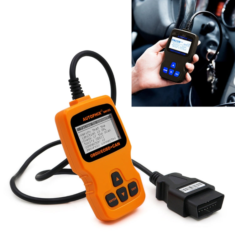 AUTOPHIX OM123 Car Portable OBD2 Scanner Car Diagnostic Tool OBD 2 Automotive Scanner EOBD Code Reader, OM123 (Orange) OM123 (Orange)